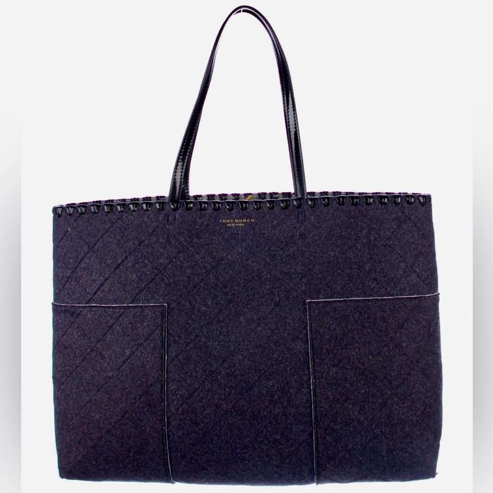 Tory Burch - Navy Wool Tote